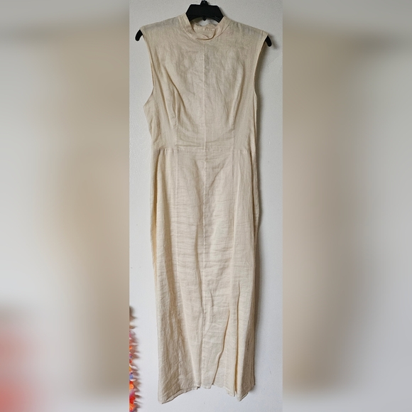 Mango Selection Open-back Ramie Dress - Picture 6 of 9